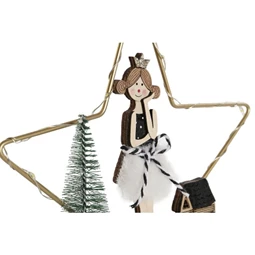 Dekoráció LED-es, akasztós 19,5x2x19 cm 2 féle