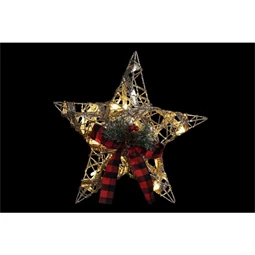 Dekoráció LED-es csillag 30x5x30 cm