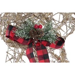 Dekoráció LED-es csillag 30x5x30 cm