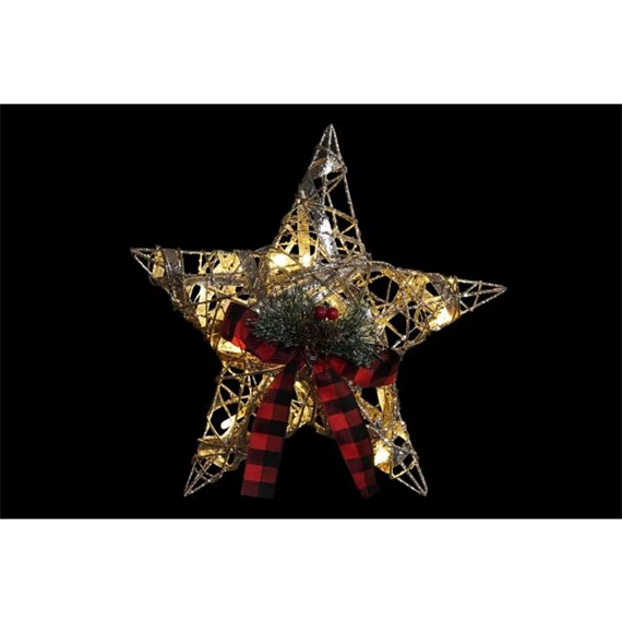 Dekoráció LED-es csillag 30x5x30 cm