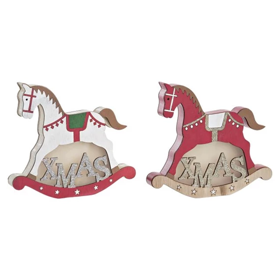 Dekoráció LED-es hintaló 20x5x17 cm 2 féle