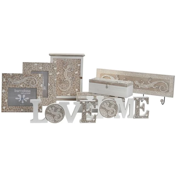 Dekoráció LOVE, HOME felirat 30x2,3x11 cm 2 féle