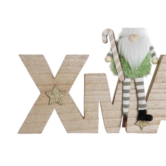 Dekoráció "Noel" és "Xmas" felirat 32x2x19 cm 2 féle