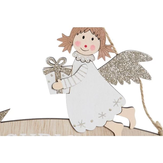 Dekoráció "Christmas" felirat, akasztós 22,5x0,5x15 cm 2 féle