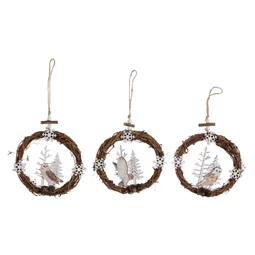 Dekoráció akasztós 30x3x15 cm 3 féle