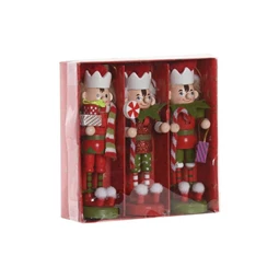 Dekoráció akasztós manók 8x8x12,5 cm S/3