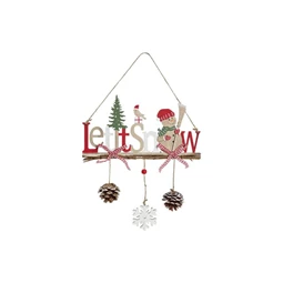 Dekoráció "Let it snow" felirat, akasztós 23x1x33,5 cm
