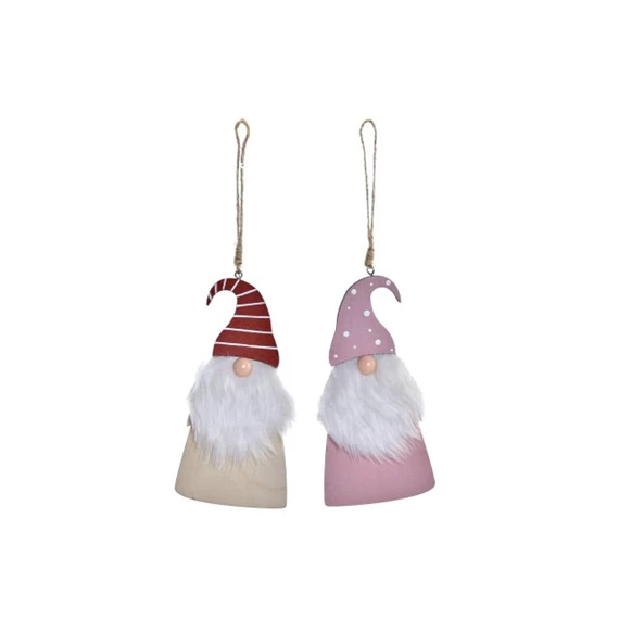 Dekoráció akasztós mikulás 8,5x1,5x17 cm 2 féle