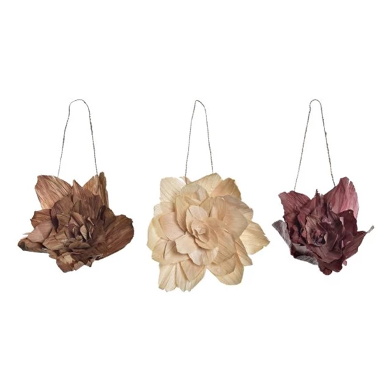 Dekoráció akasztós virág 23x6x23 cm 3 féle
