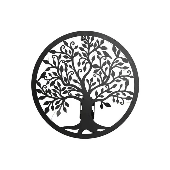 Dekoráció falra, LED-es fa 40x2x40 cm