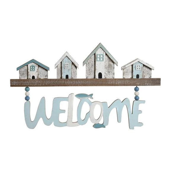 Dekoráció falra "Welcome" felirattal 60x2,5x34 cm