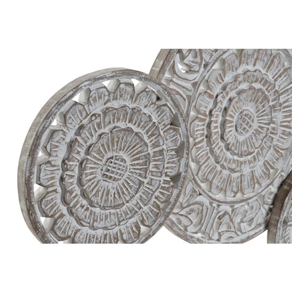 Dekoráció falra körök vésett 108x3,5x64 cm