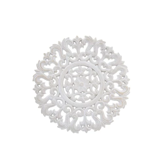 Dekoráció falra, népies, vésett 30x1,5x30 cm