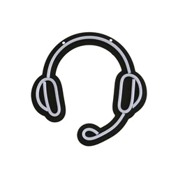 Dekoráció fejhallgató LED-es 23x3x13 cm