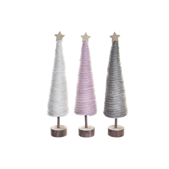 Dekoráció fenyő 10x10x42 cm 3 féle