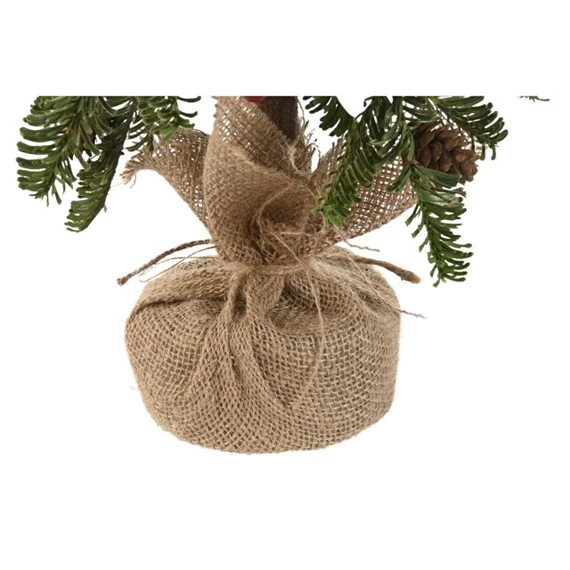Dekoráció fenyő zsákban 25x25x76 cm