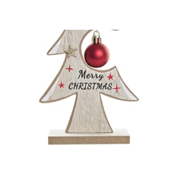 Dekoráció fenyőfa 11x5x25 cm