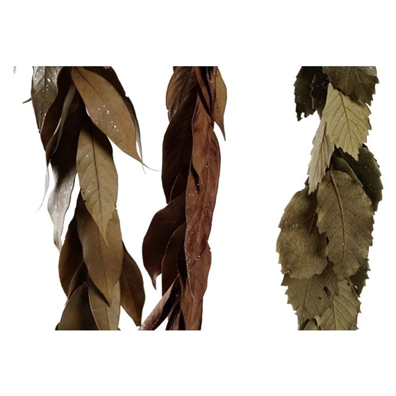 Dekoráció girland levelekkel 110x9x5 cm 3 féle