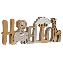 Dekoráció "Hello" felirat 30x2x12 cm