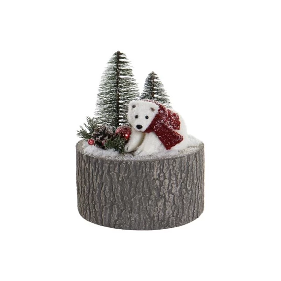 Dekoráció medvével 20x20x24 cm