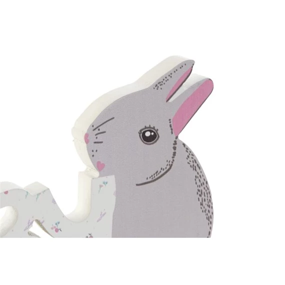 Dekoráció "Baby" felirat nyúllal 30x2x8 cm