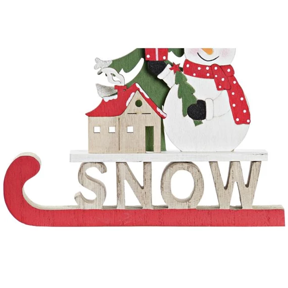 Dekoráció szánkó "Snow" felirattal 15,5x2x19 cm
