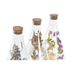 Dekoráció szárazvirág 10x10x18 cm 3 féle