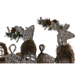 Dekoráció szett LED-es rénszarvas 58x30x30 cm S/3