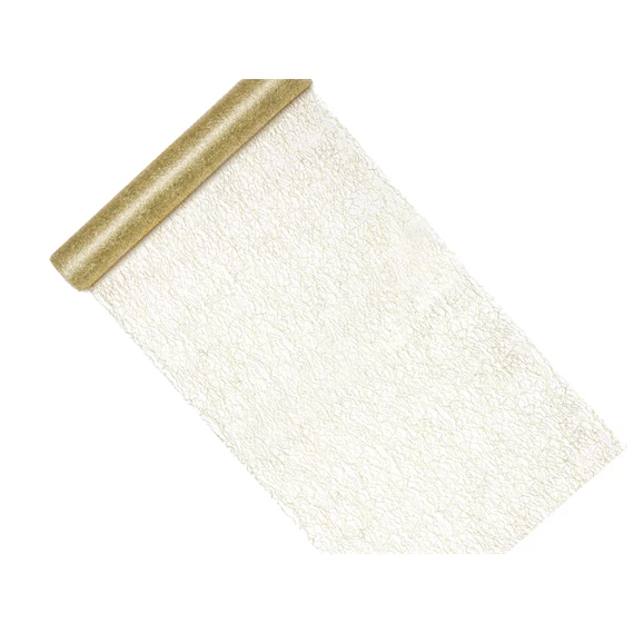 Dekorációs háló szálas arany 0,36 cm x 9m