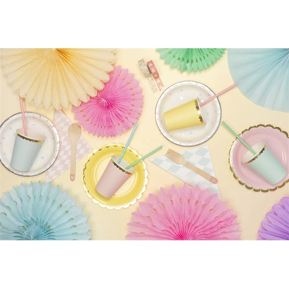 Dekorációs rozetták alma zöld 20-30 cm S/3