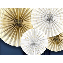 Dekorációs rozetták fehér S/4