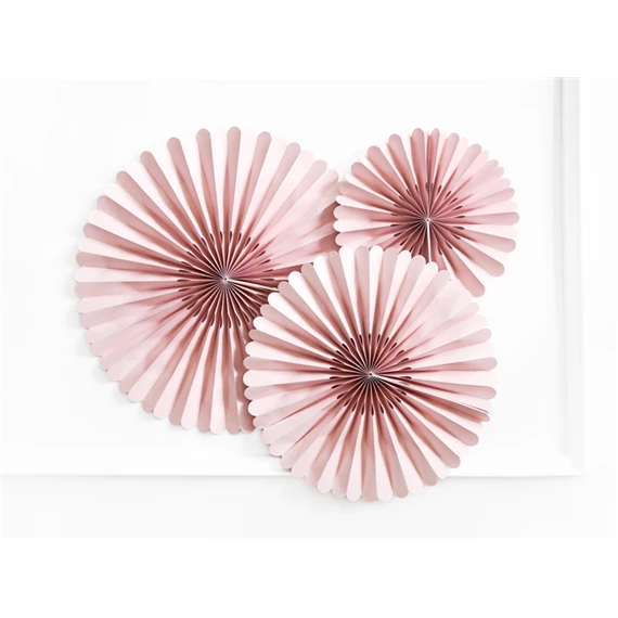 Dekorációs rozetták, poros rózsa S/3