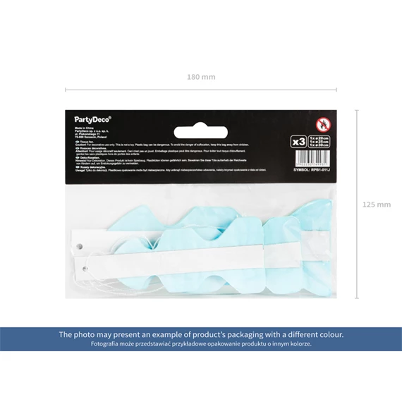 Dekorációs rozetták tengerészkék 20-30 cm S/3