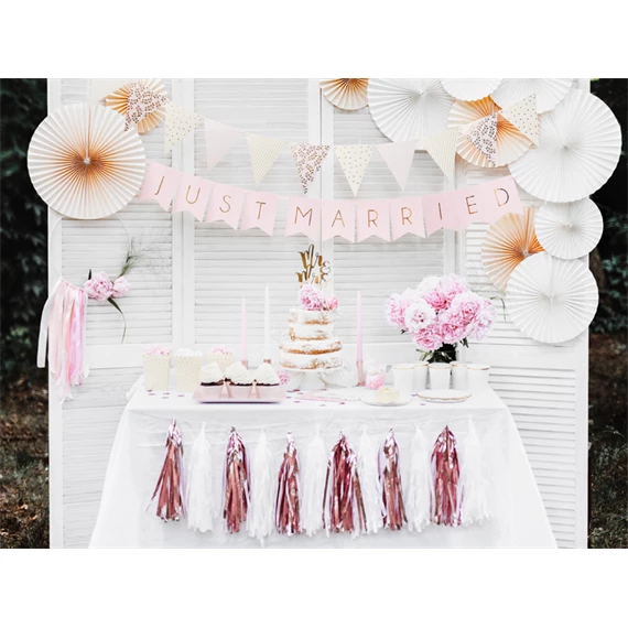 Dekorációs rozetták törtfehér 40 cm, 32 cm, 23 cm S/3