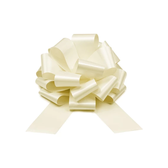 Dekorációs masni DIY törtfehér 30 cm