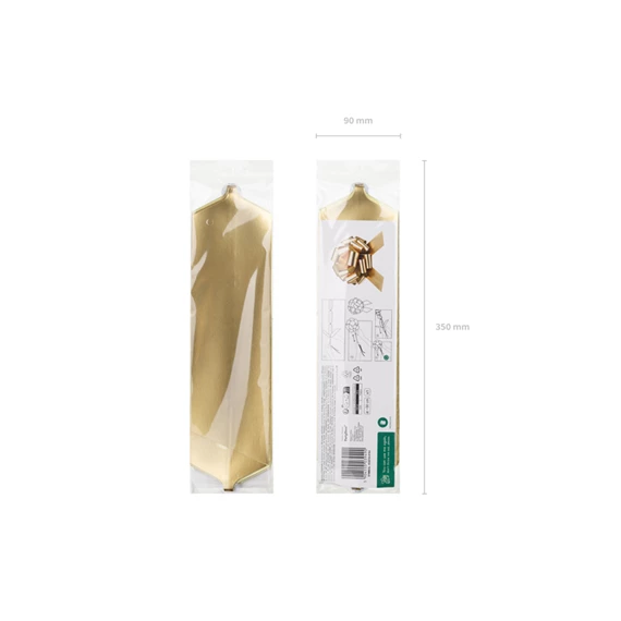 Dekorációs masni DIY világos arany 30 cm