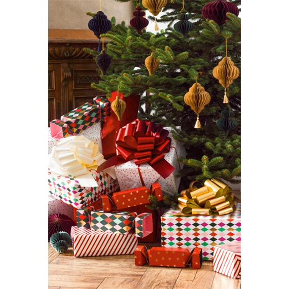 Dekorációs masni DIY világos arany 40 cm