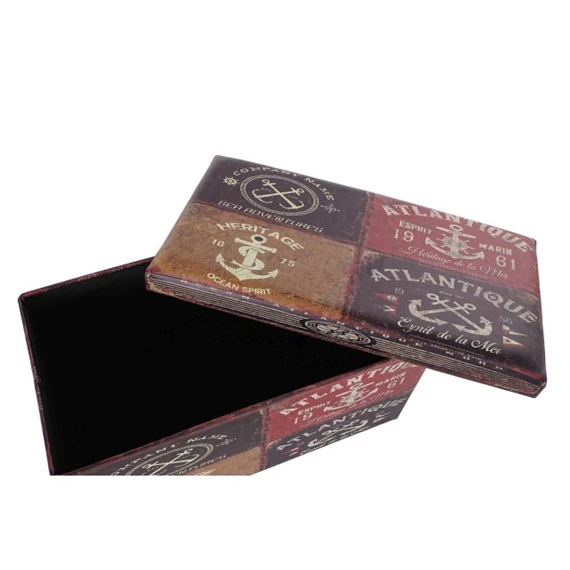 Doboz horgony mintával 76x40,5x41 cm