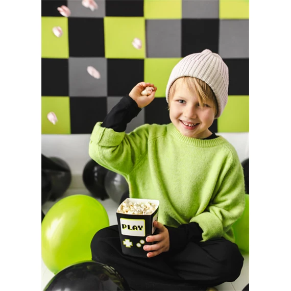 Dobozok popcornhoz play 7x7x12 cm mix S/6