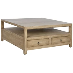 Dohányzóasztal fiókkal 100x100x45 cm