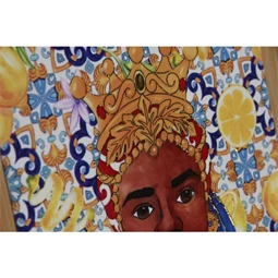 Edényalátét arc mintás 19x28x1 cm 4 féle