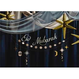 Eid mubarak banner 200 cm mix