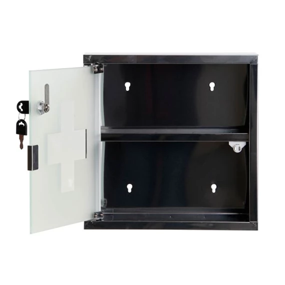 Elsősegély doboz tükörrel 30x12x30 cm