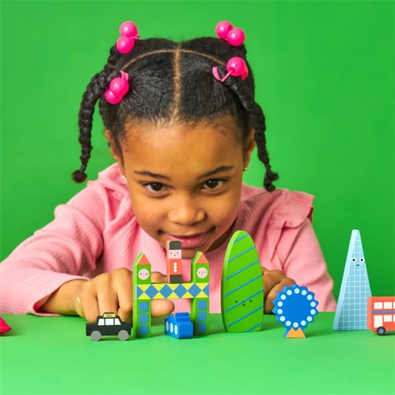 Építőkocka készlet fából, London