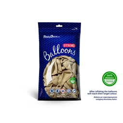 Erős lufi 23 cm metál hideg arany S/100