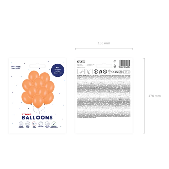 Lufi erős 27 cm pasztell mandarin narancs S/10