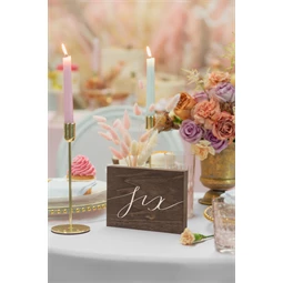 Fa asztalszám hatos 2x18x12,5 cm