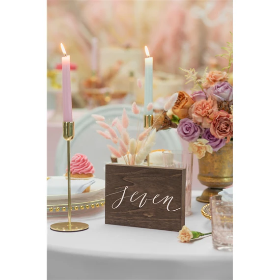 Fa asztalszám hét 2x18x12,5 cm