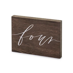 Fa asztalszám négyes 2x18x12,5 cm