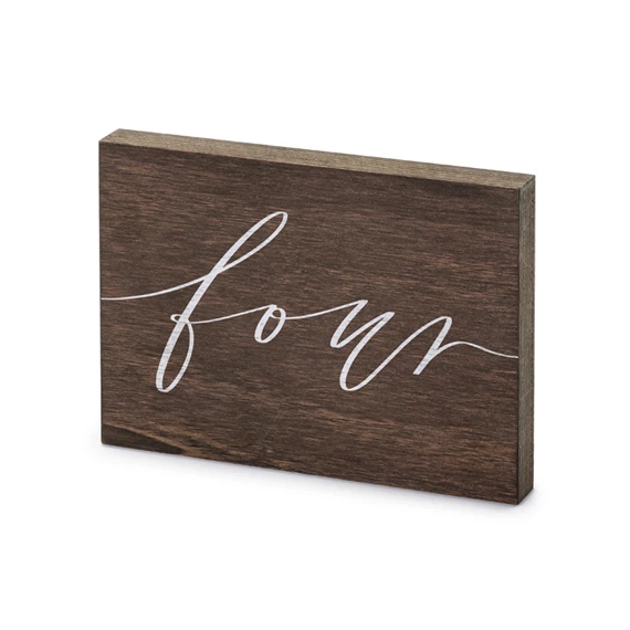 Fa asztalszám négyes 2x18x12,5 cm